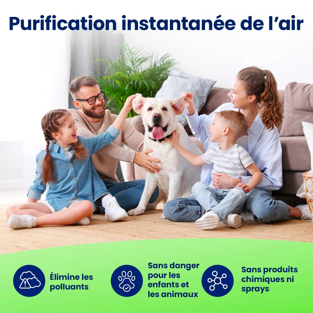 Purificateur d'air ionique | AuraShield